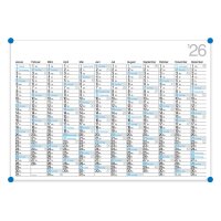 BÜHNER Jahresplaner DE 2026 K12-CH-B-FSC 12M 98x68cm