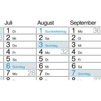 BÜHNER Jahresplaner DE 2026 K12-CH-B-FSC 12M 98x68cm