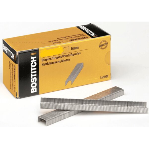 BOSTITCH Heftklammern STCR5019, 6 mm, Inhalt: 5.000 Stück
