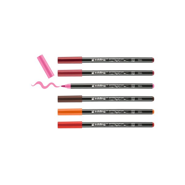 EDDING Porzellanmarker 4200 1-4mm 4200-E6-Warm 6 Warm Colours