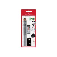 FABER-CASTELL Crayon Grip 2001 217079 argent/noir 3 pcs.