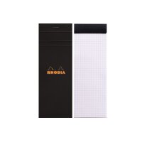 RHODIA Notizblock schwarz 74x210mm 82009C kariert 80 Blatt