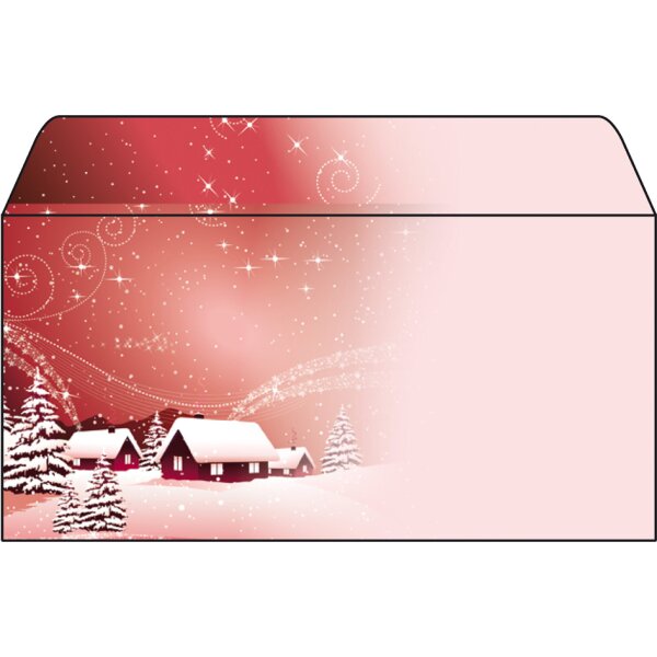 sigel Enveloppe à motif de Noël Silent Night, format long