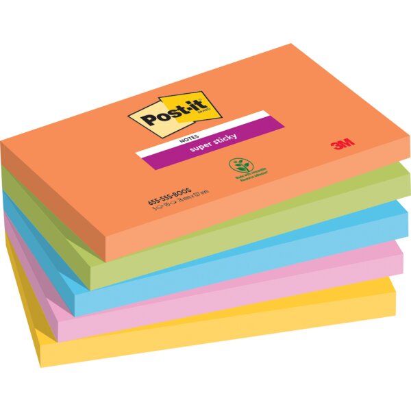 Post-it Haftnotizen super sticky notes, 76 x 76 mm, Boost