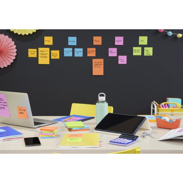 Post-it Haftnotizen super sticky notes, 76 x 76 mm, Boost
