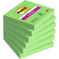 Post-it Haftnotizen super sticky notes, 76 x 76 mm, blau