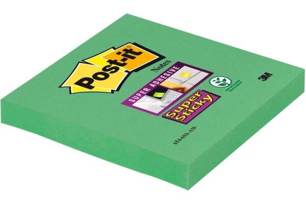 POST-IT Bloc Super Sticky 76x76mm 6546SSAW0 vert, 1x90 feuilles