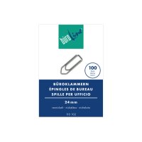 BÜROLINE Büroklammern Gr.2 110102 vernickelt,...