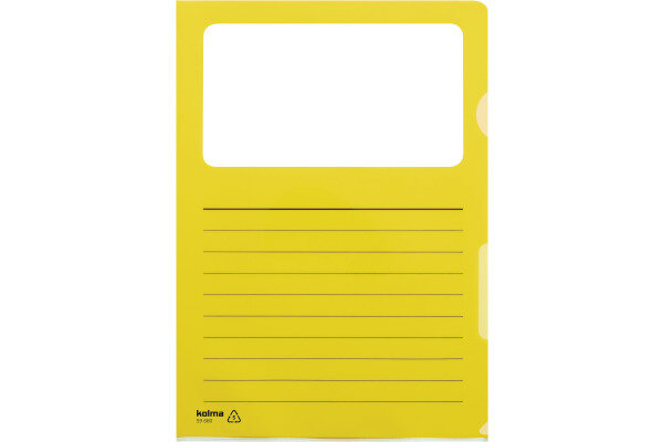 KOLMA Dossier Visa Script A4 59.660.11 jaune, fenêtre 10 pcs.