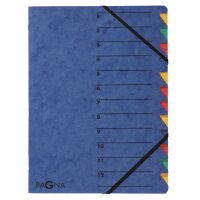 PAGNA trieur EASY, A4, carton, 12 compartiments, jaune