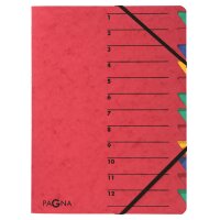 PAGNA trieur EASY, A4, carton, 12 compartiments, jaune