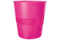 LEITZ Corb. à papier WOW 15 litre 52781023 pink