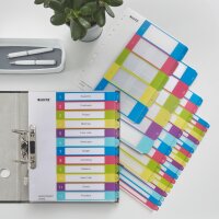 LEITZ Intercalaires en plastique WOW, numéroté, A4, 1-5