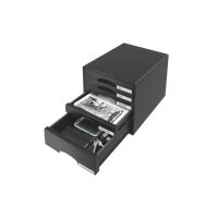 LEITZ Schubladenbox Plus schwarz 52110095 5 Fächer