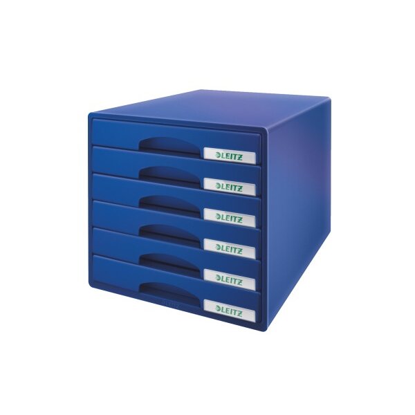 LEITZ Schubladenbox Plus blau 52120035 6 Fächer