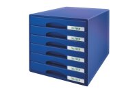 LEITZ Schubladenbox Plus blau 52120035 6 Fächer