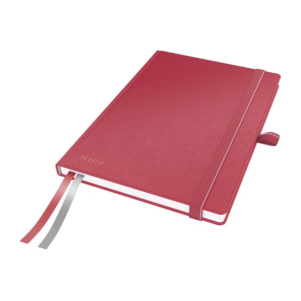LEITZ Notizbuch Complete A5 4477-00-25 rot, kariert 5mm 80 Blatt