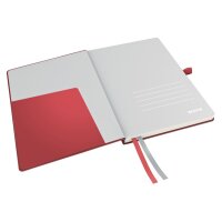 LEITZ Notizbuch Complete A5 4477-00-25 rot, kariert 5mm 80 Blatt