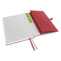 LEITZ Notizbuch Complete A5 4477-00-25 rot, kariert 5mm 80 Blatt