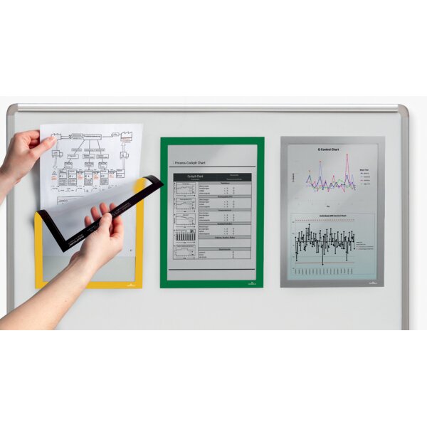 DURABLE Magnet-Rahmen DURAFRAME MAGNETIC, DIN A4, silber