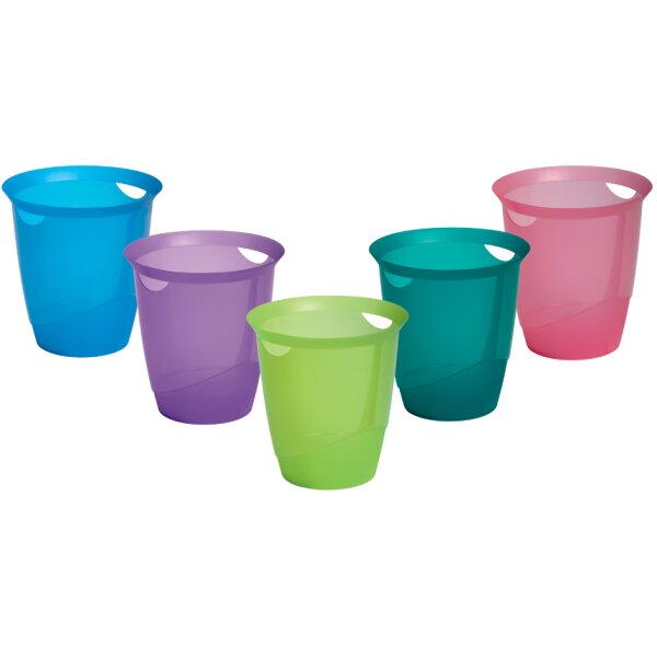 DURABLE Papierkorb TREND, 16 Liter, blau transluzent