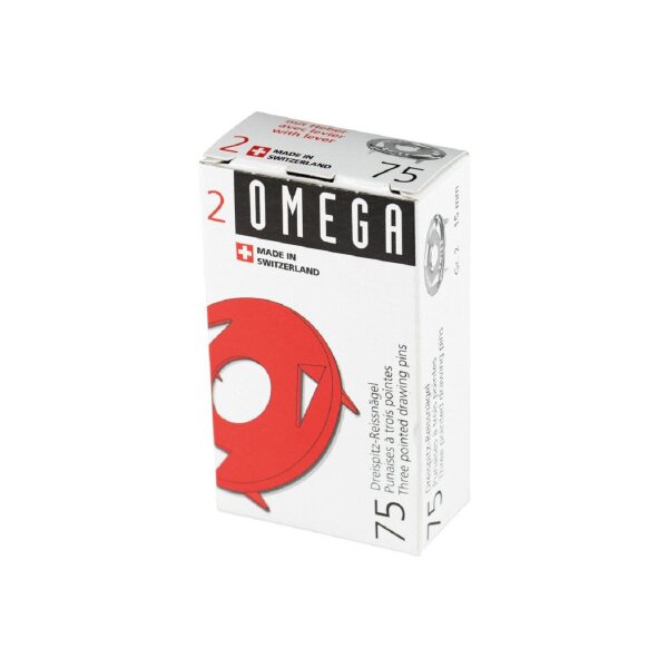 OMEGA Reissnägel Gr. 2 15mm 2/75 Metall 75 Stück