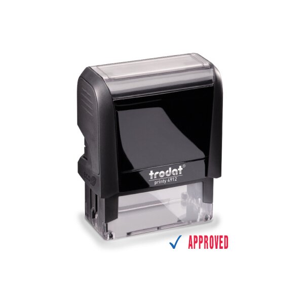 TRODAT Stempel Approved 4912APPROVED blau/rot 47x18mm