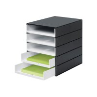 STYRO Schubladenbox styroval pro 14-8001.92 schwarz/weiss...