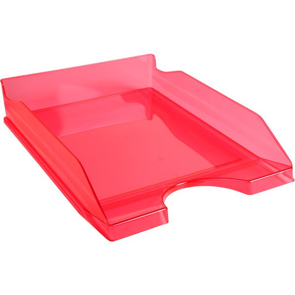 EXACOMPTA Corbeille courrier Ecotray A4+ 12354D framboise-transp.