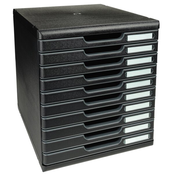 EXACOMPTA Schubladenbox MODULO A4, 5 Schübe, steingrau