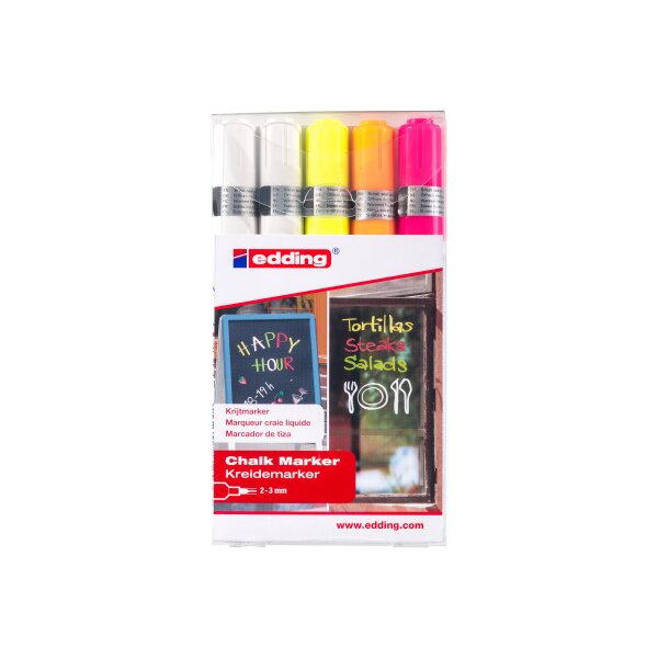 EDDING Windowmarker 4095 2-3mm 4095-E5 5 couleurs ass.