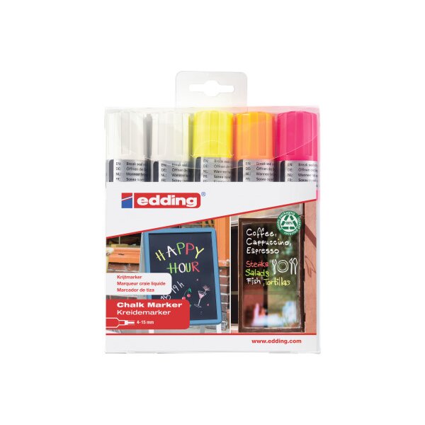 EDDING Windowmarker 4090 4-15mm 4090-E5 5 couleurs ass.