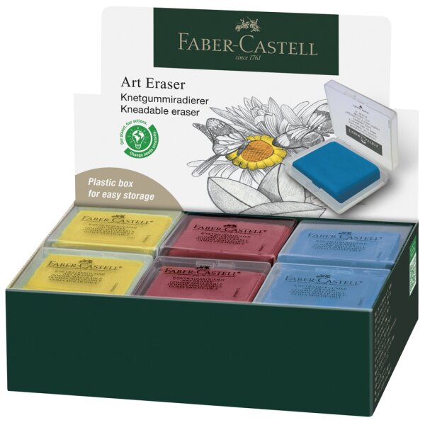 FABER-CASTELL Gomme malléable ART ERASER, assorti