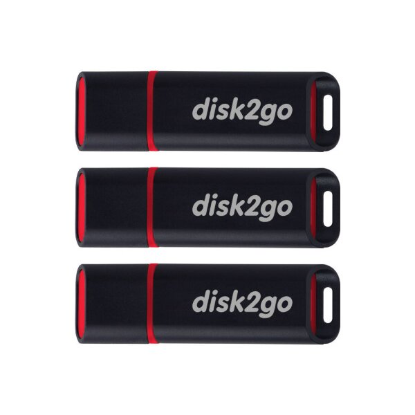 DISK2GO USB-Stick passion 2.0 8GB 30006495 USB 2.0 3 Pack