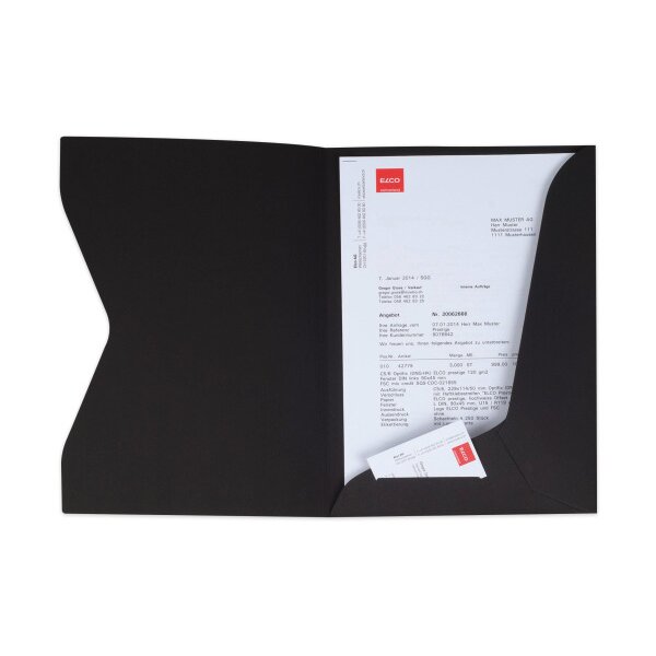 ELCO Dossier offre Prestige A4 29450.11 noir, 270gm2 10 pcs.