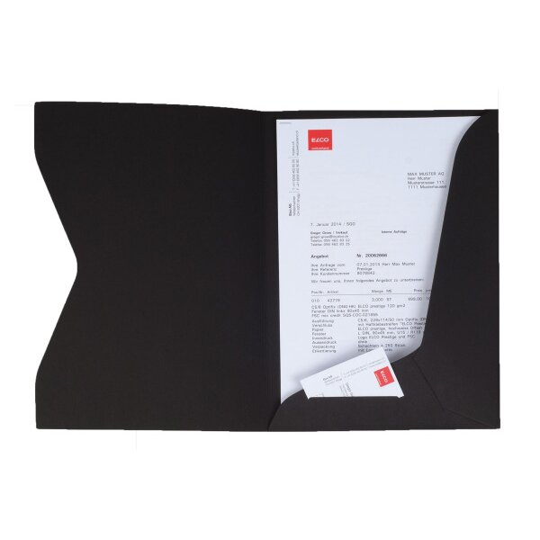 ELCO Dossier offre Prestige A4 29450.11 noir, 270gm2 10 pcs.