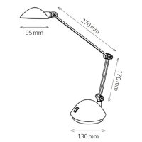 Hansa LED-Tischleuchte Space, silber satiniert
