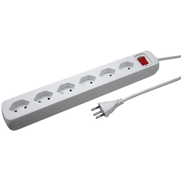 STEFFEN Steckdosenleiste 1,5m 207603216S weiss 6 Stecker