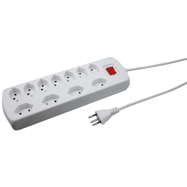 STEFFEN Bloc multiprise 11x11cm 2076022111S blanc 11 connecteurs