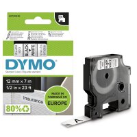 DYMO Ruban détiquette D1 noir/bleu, 12 mm x 7 m