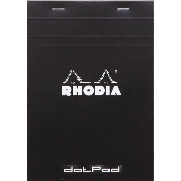 RHODIA Bloc-notes agrafé dotPad, A5, pointillé, noir