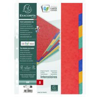 EXACOMPTA Intercalaires en carton, A4+, 6 touches