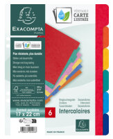 EXACOMPTA Intercalaires en carton, A4+, 6 touches