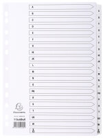 EXACOMPTA Karton-Register A-Z, DIN A4, weiss, 20-teilig