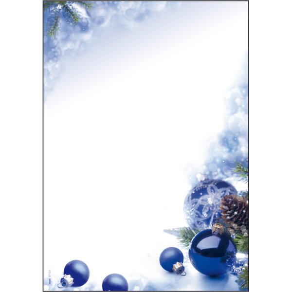 sigel Weihnachts-Motiv-Papier "Blue Harmony", A4, 90 g qm