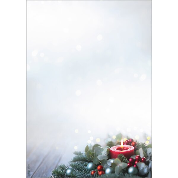 sigel Weihnachts-Motiv-Papier "Blue Harmony", A4, 90 g qm