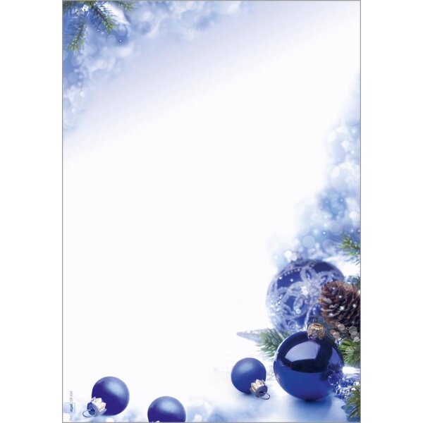 sigel Weihnachts-Motiv-Papier "Blue Harmony", A4, 90 g qm