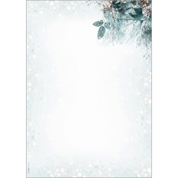 sigel Weihnachts-Motiv-Papier "Blue Harmony", A4, 90 g qm