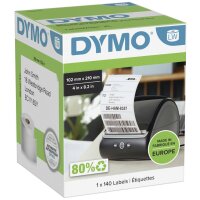 DYMO Etiquette de classeur LabelWriter, 38 x 190 mm, blanc