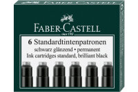 FABER-CASTELL Cartouche dencre 185507 noir 6 pcs.